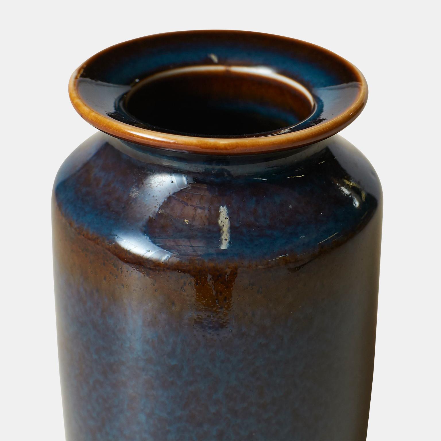 Modern Blue Vase by Carl Harry Stalhane For Sale