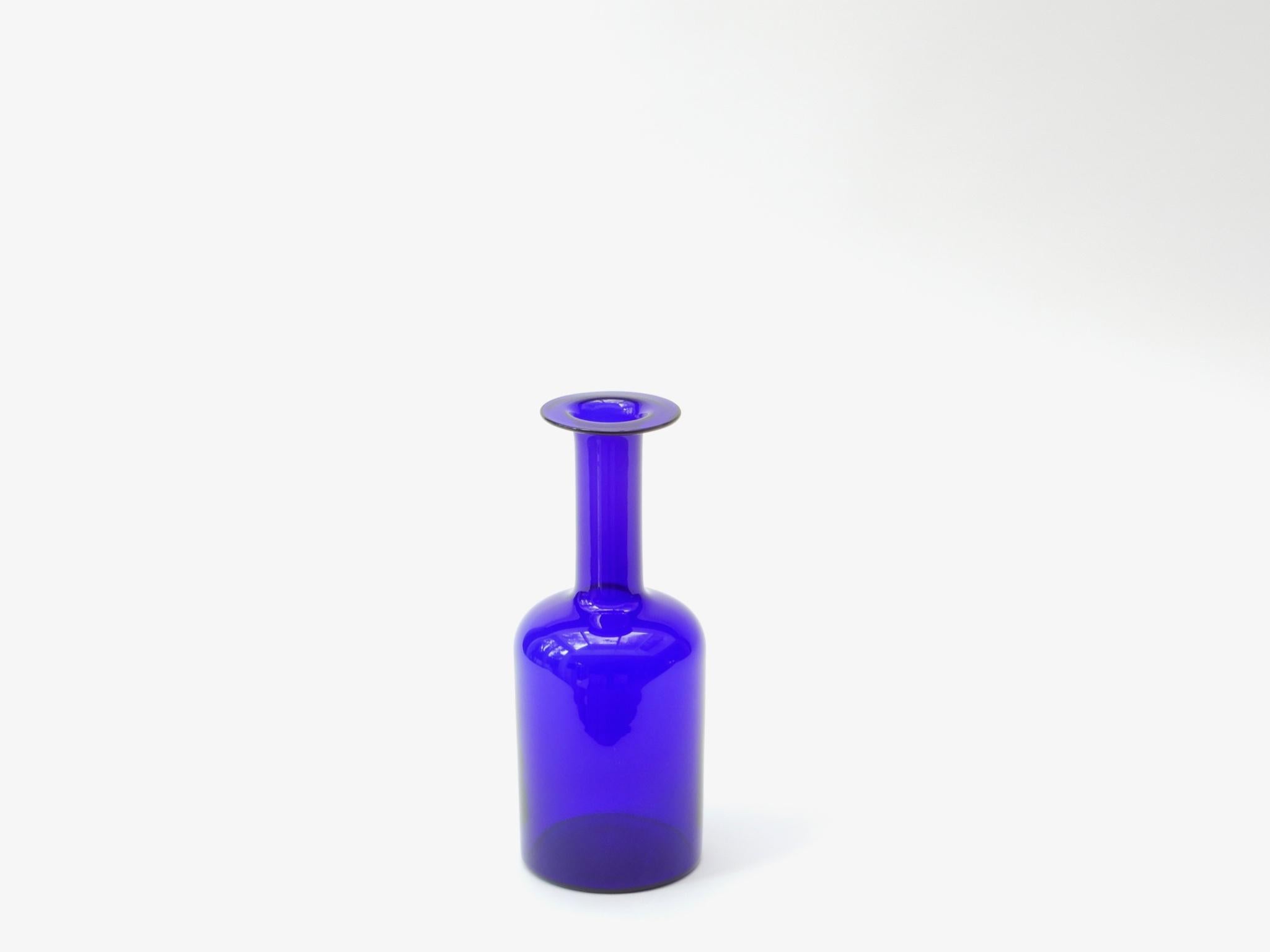Danish Blue Vase by Otto Brauer for Holmegaard, 1960s