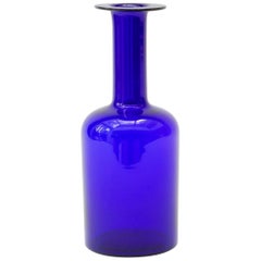Blaue Vase von Otto Brauer für Holmegaard, 1960er Jahre