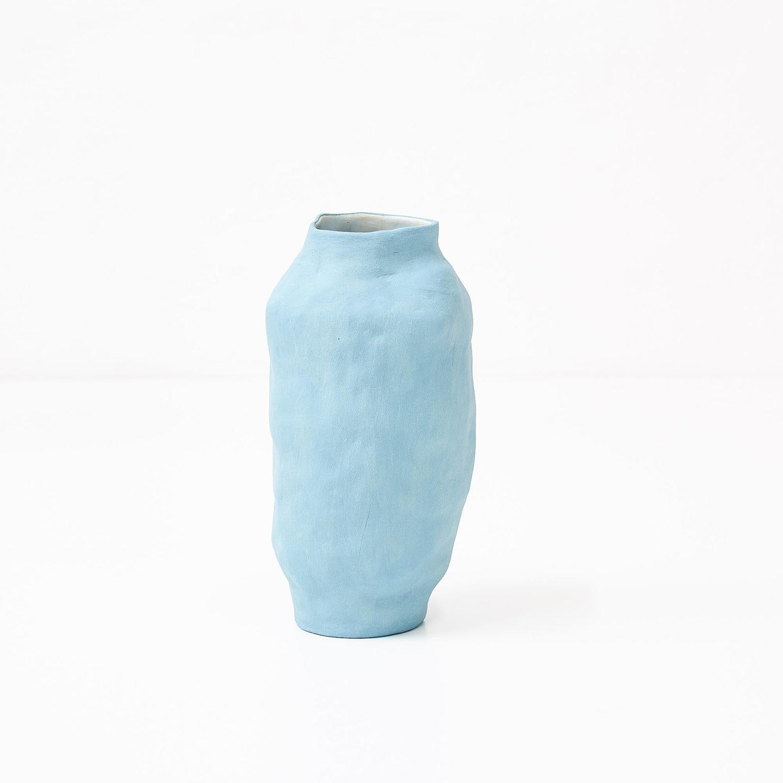 Polish Blue Vase by Siup Studio For Sale