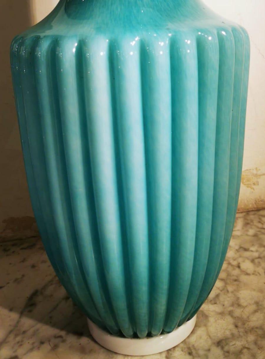 Italian Blue Vase, Ercole Barovier, 1980s