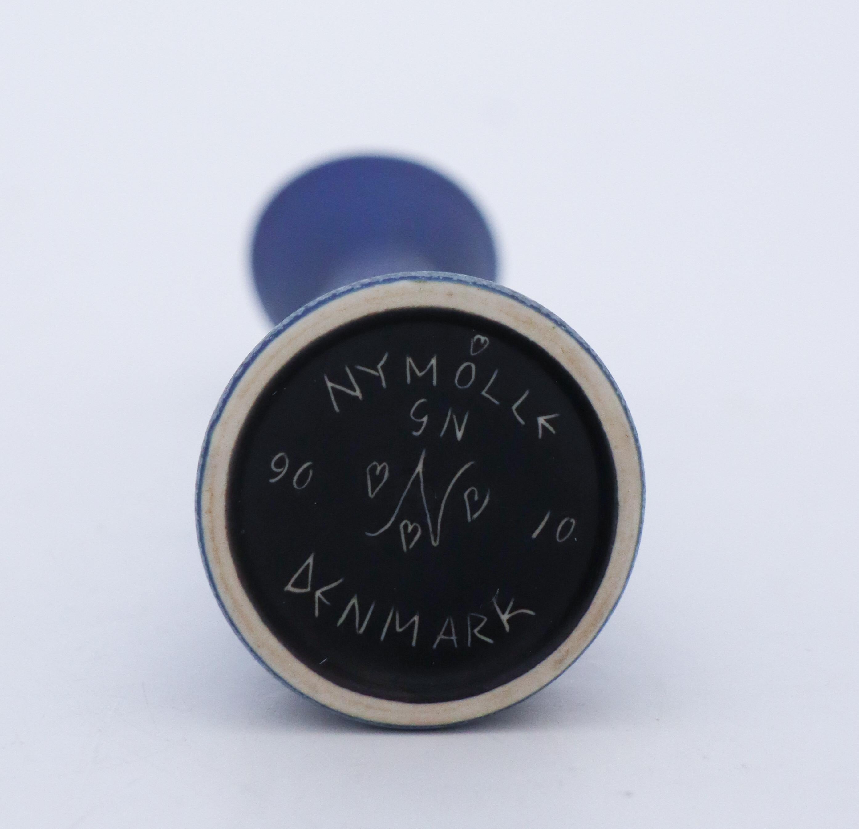 Smaltato Vaso blu, Gunnar Nylund, Nymölle, anni '60 in vendita