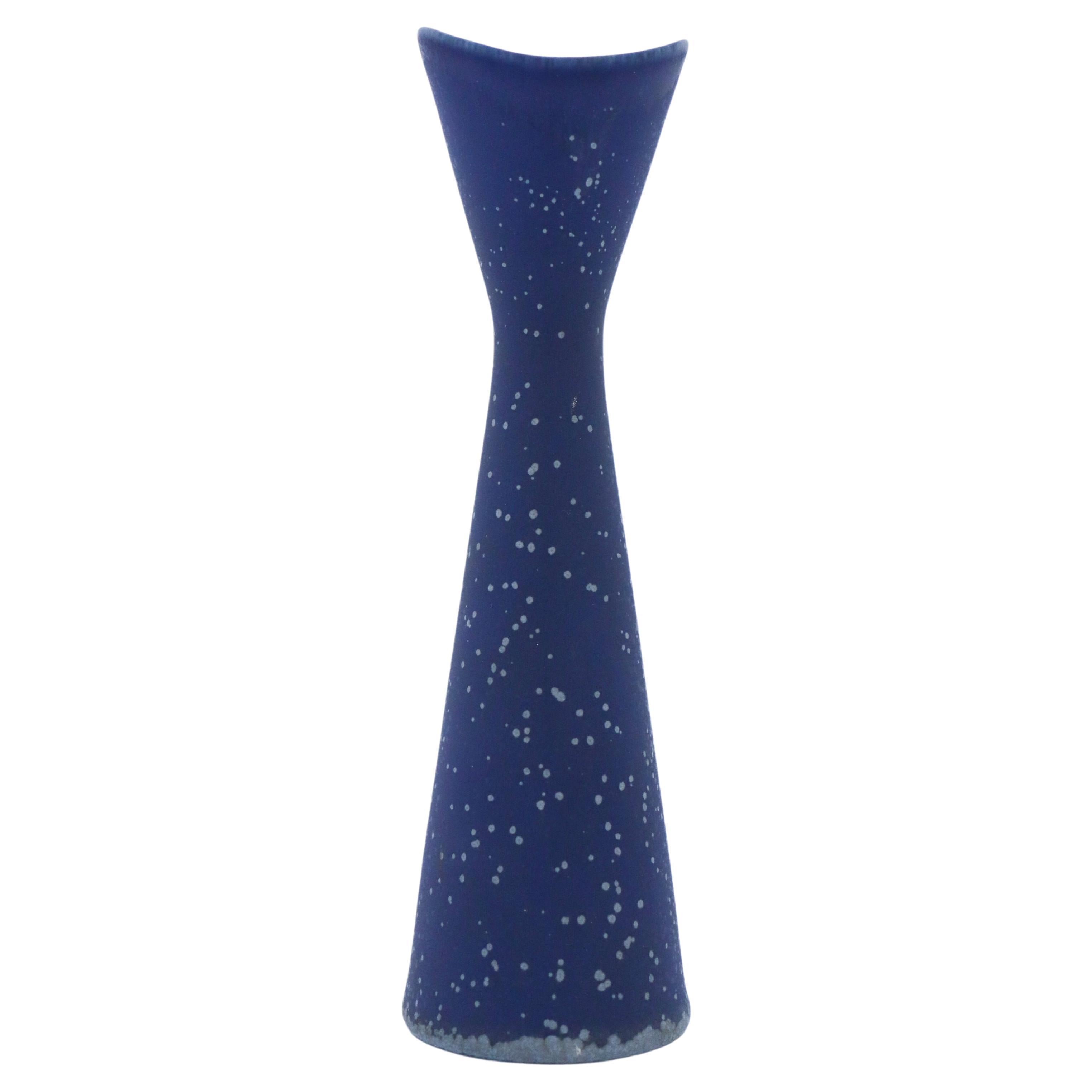 Blue Vase, Gunnar Nylund, Nymölle, 1960s For Sale