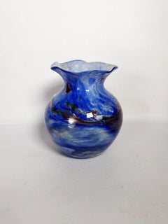 Blaue Vase aus italienischem Glas, 1970, Italien