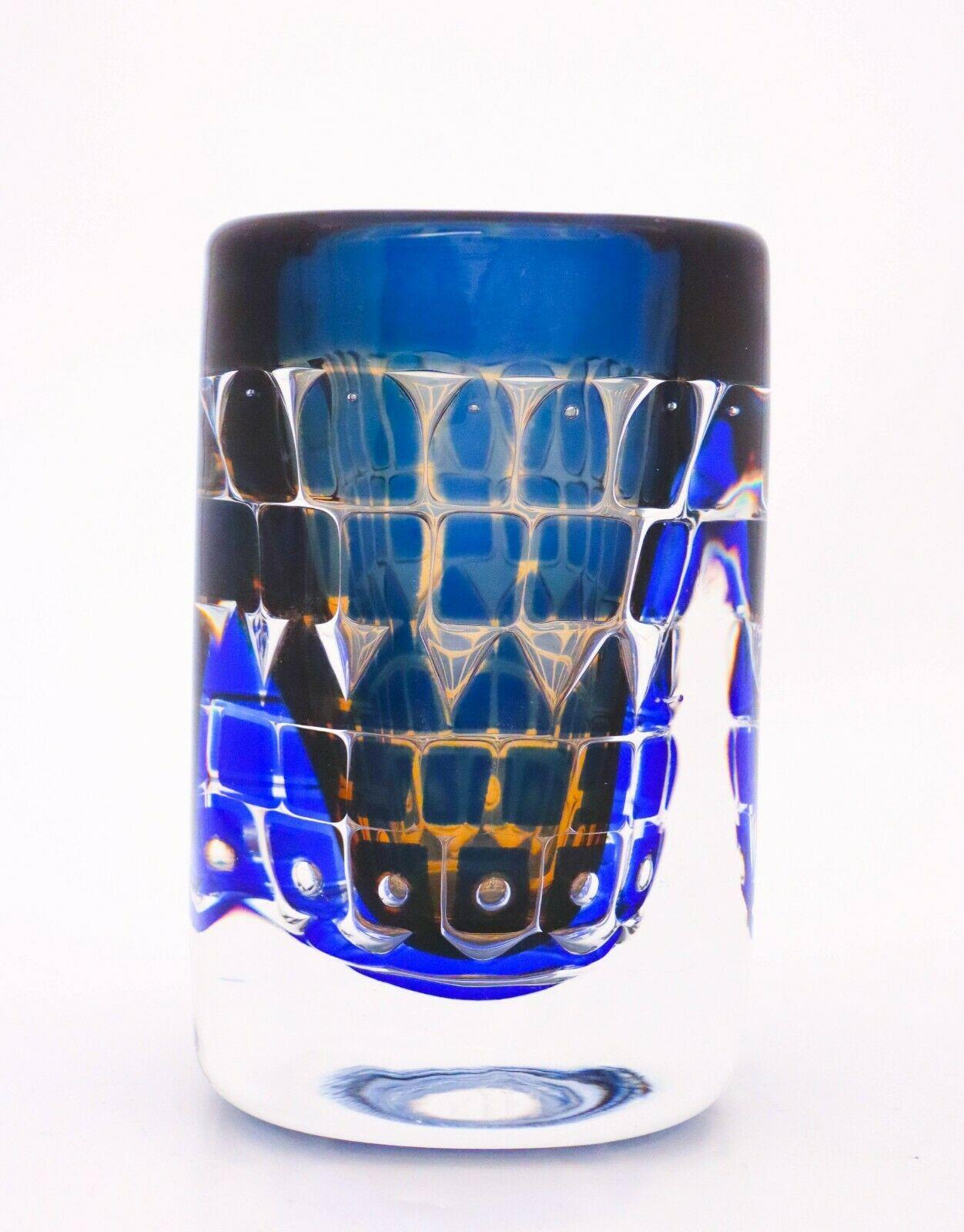orrefors blue vase