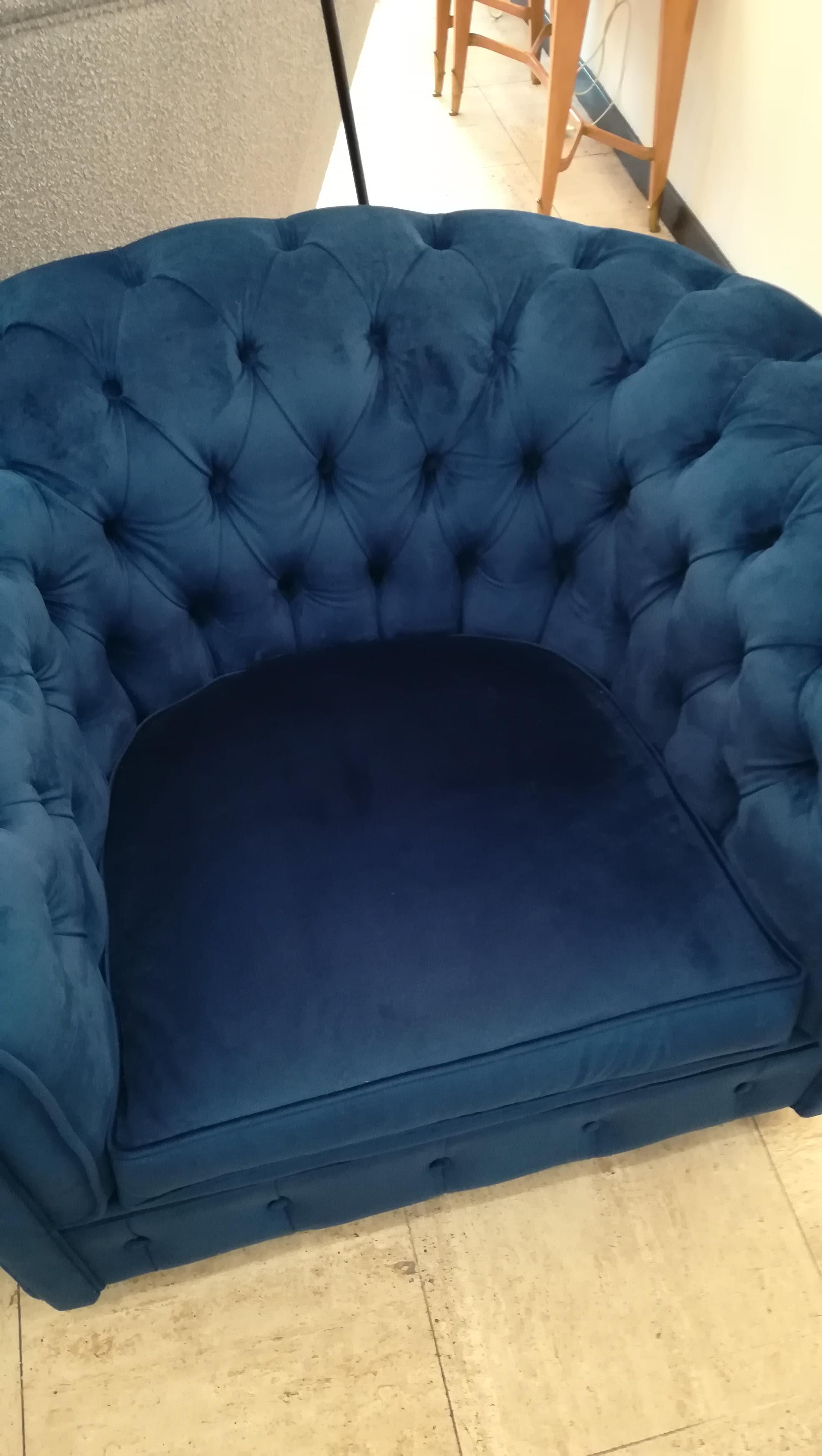 Blue Velvet Armchairs 4
