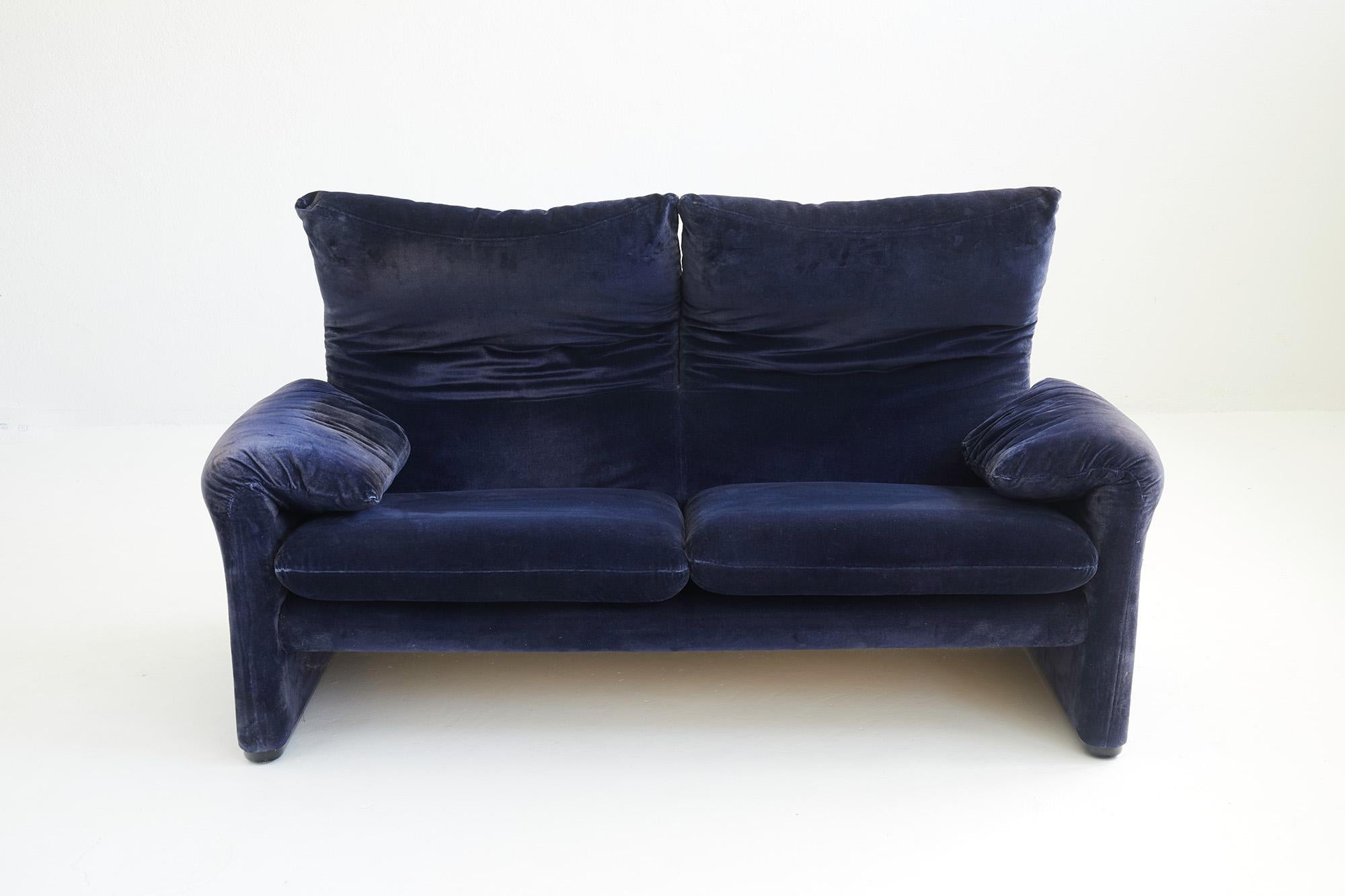 Mid-Century Modern Canapé Maralunga de Mario Bellini, Cassina 1970 en vente