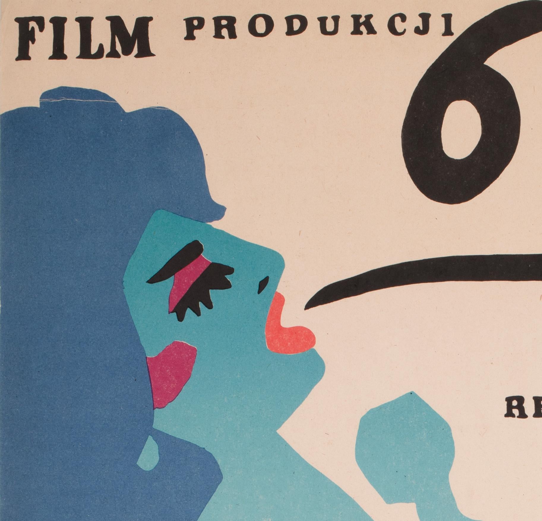 Blue Velvet, Polish Film Movie Poster, Jan Mlodozeniec, 1987 In Excellent Condition For Sale In Bath, Somerset