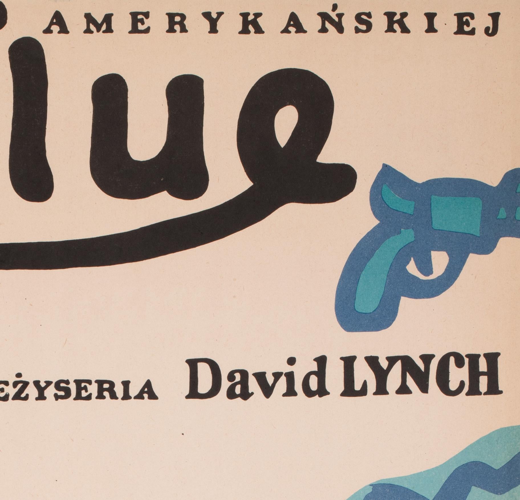 20th Century Blue Velvet, Polish Film Movie Poster, Jan Mlodozeniec, 1987 For Sale