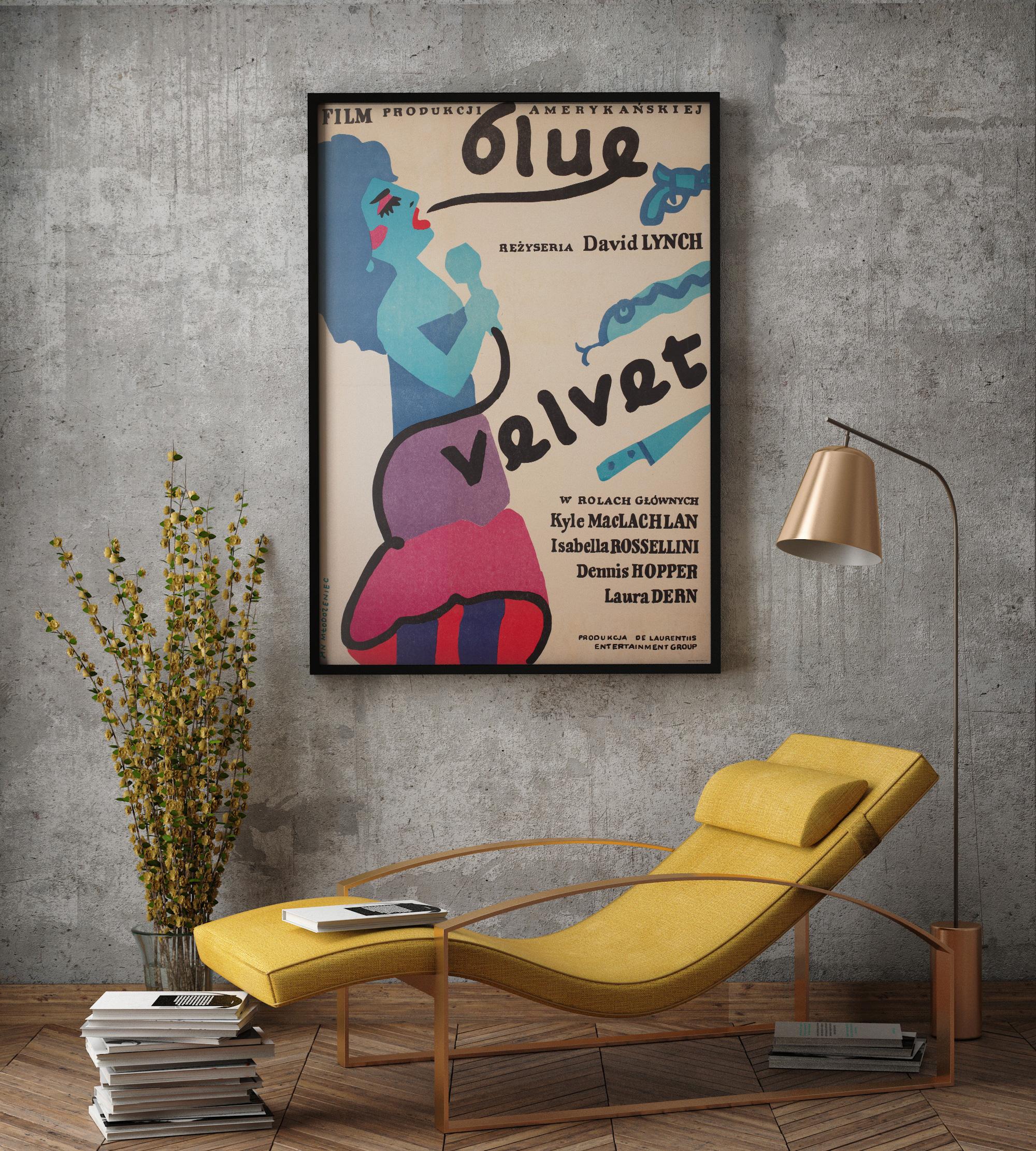 Blue Velvet, Polish Film Movie Poster, Jan Mlodozeniec, 1987 3