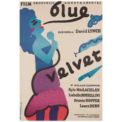 Blue Velvet, Polish Film Poster, Jan Mlodozeniec, 1987