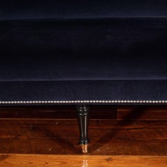 Blue Velvet 'Ridgecrest' Loveseat with Nailheads by Barclay Butera