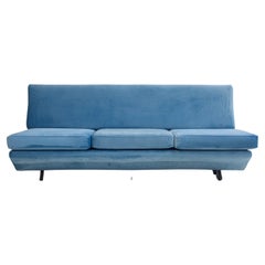 Blue Velvet Sleep-O-Matic Sofa by Marco Zanuso