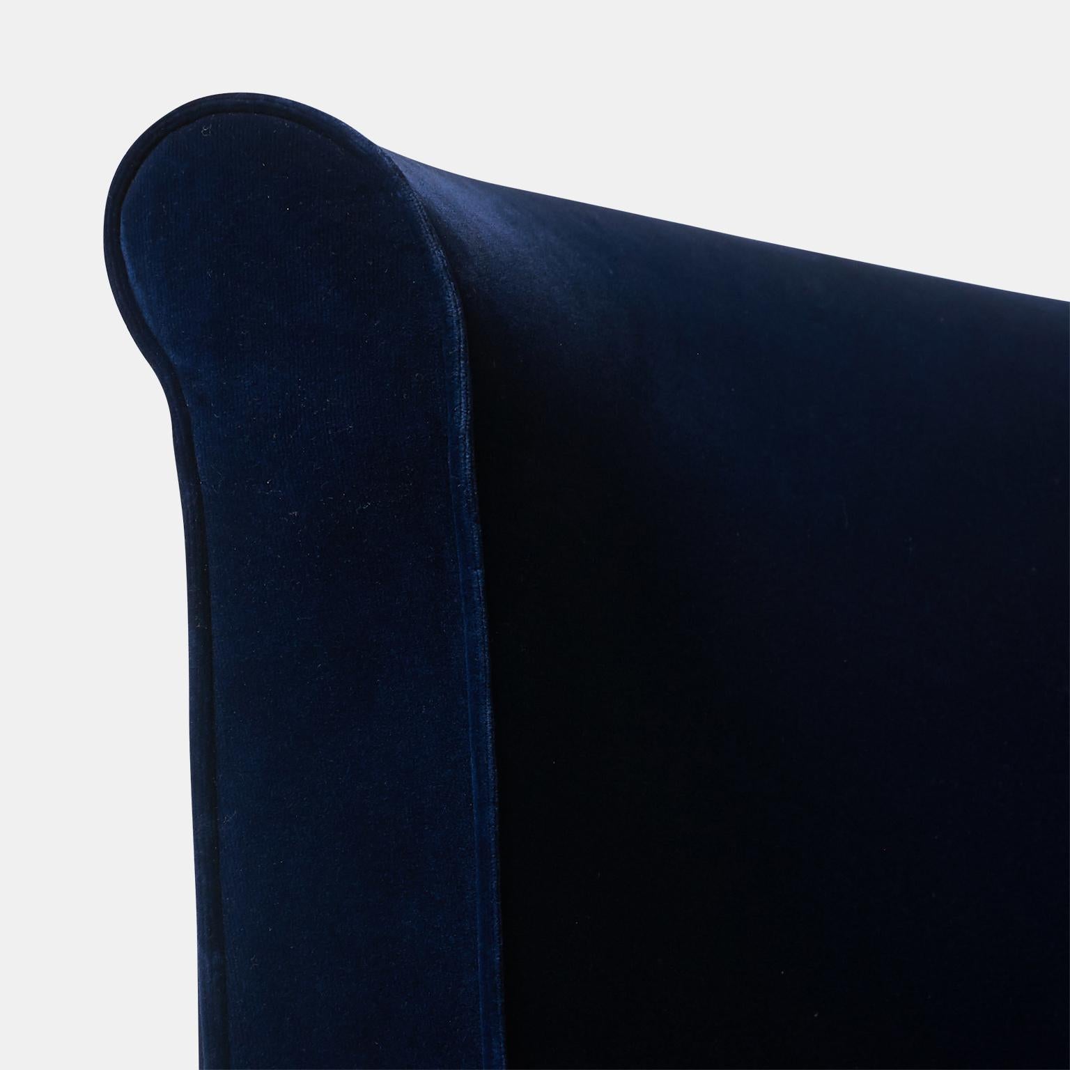 Blue Velvet Sofa by Massimo Iosa Ghini For Sale 1