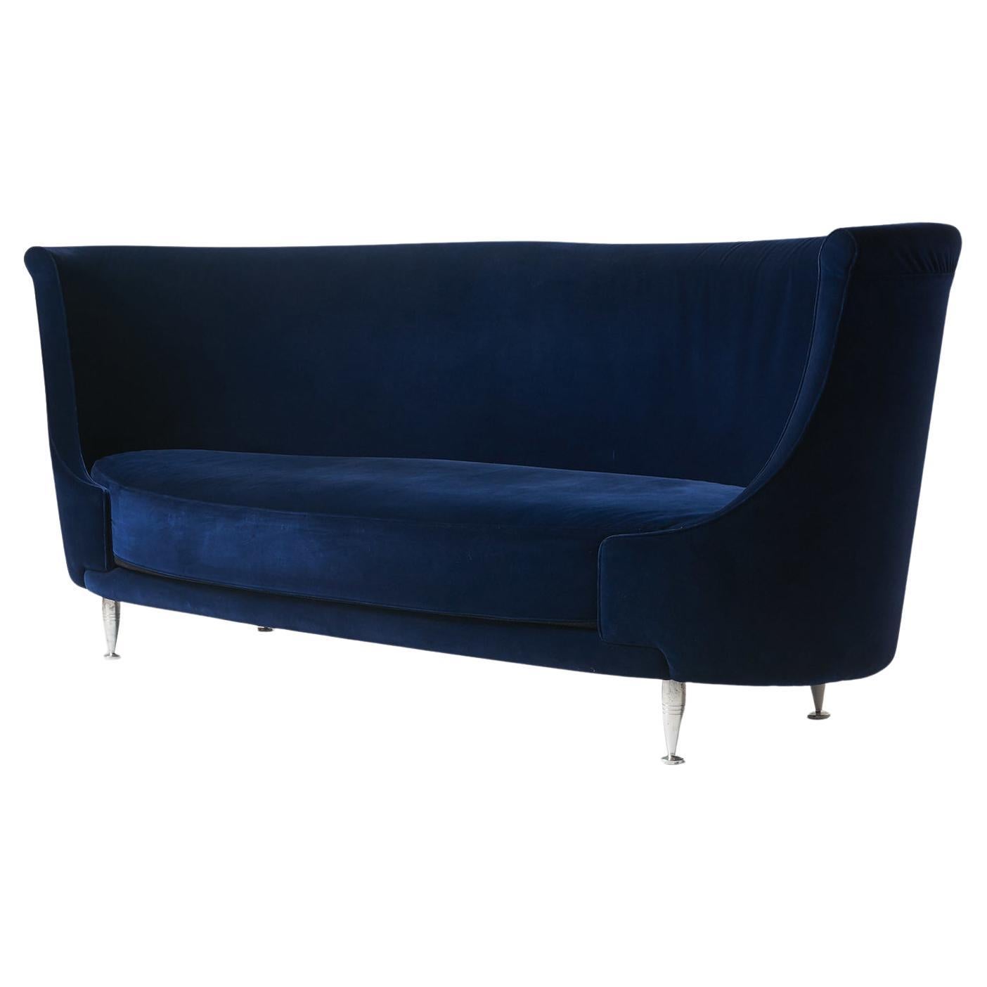 Blue Velvet Sofa by Massimo Iosa Ghini
