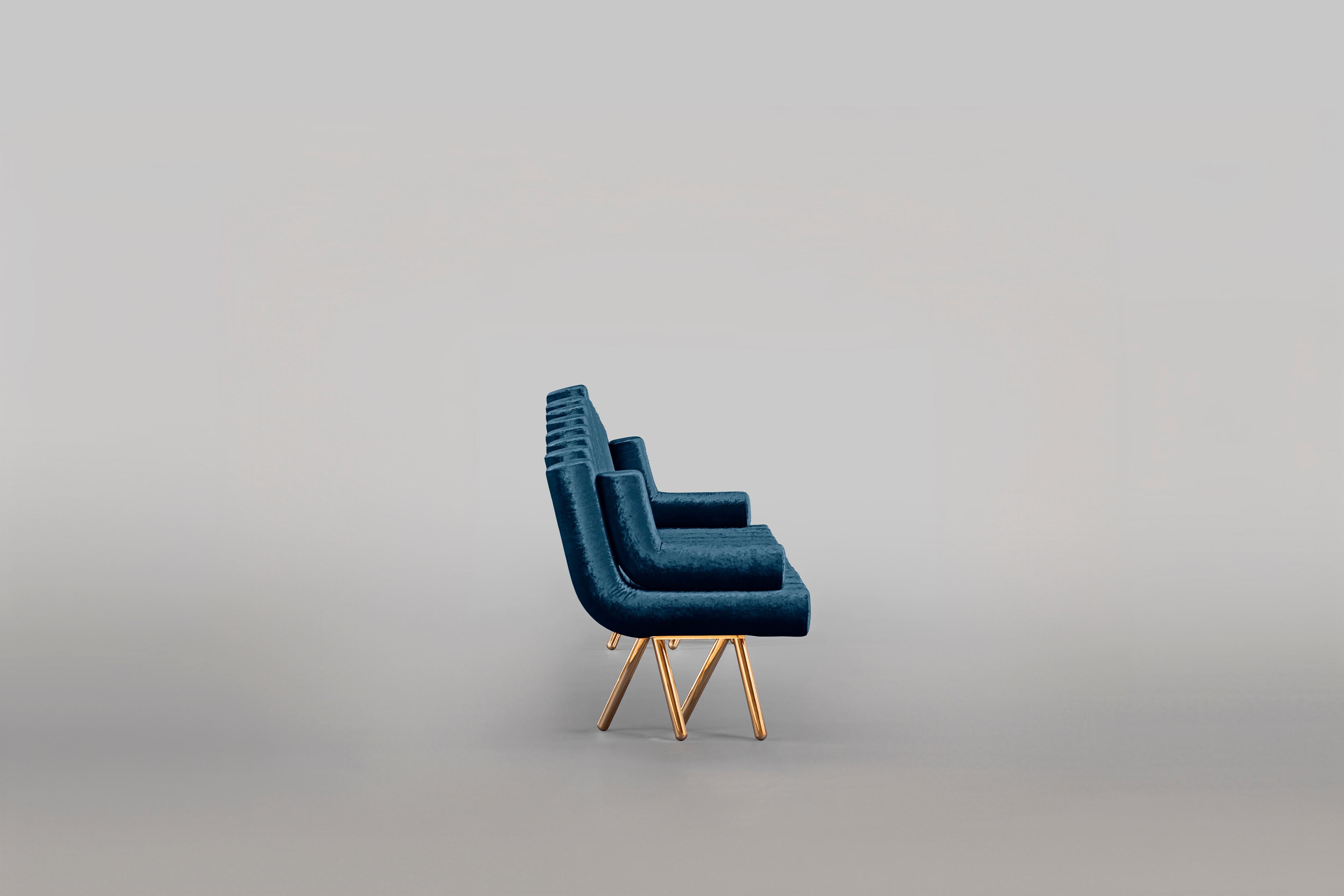 blue velvet sofa