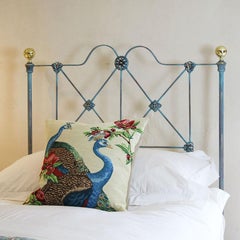 Blue Verdigris Platform Twin Beds, MP55