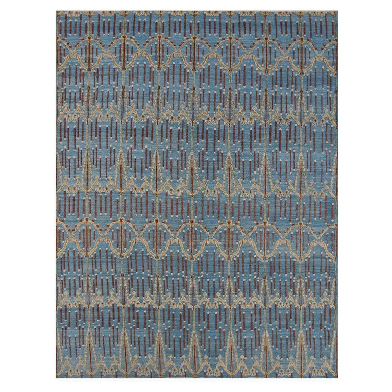 Blue Victoria HandKnotted Wool Rug For Sale at 1stDibs bluevictoria