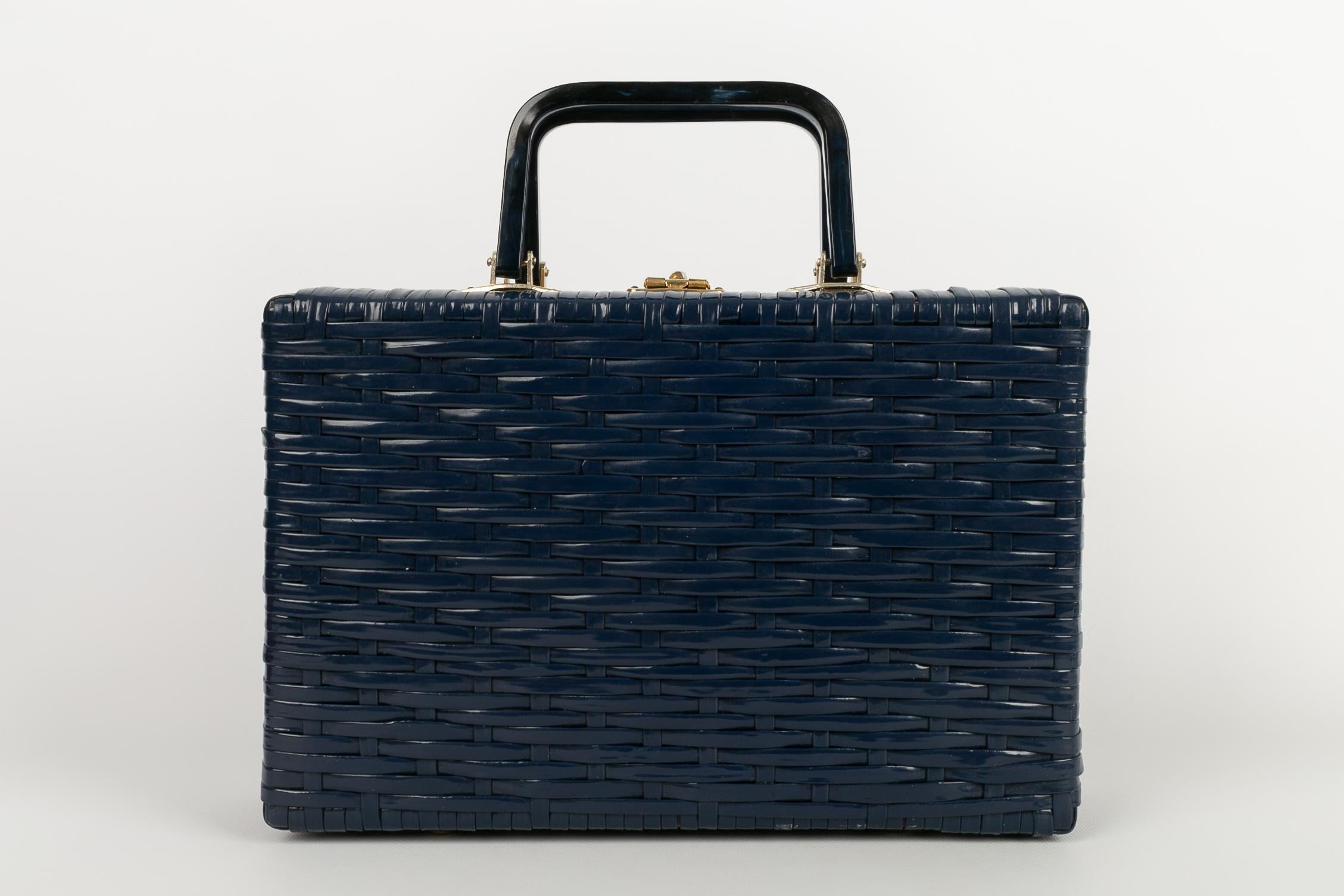 Black Blue vintage bag For Sale