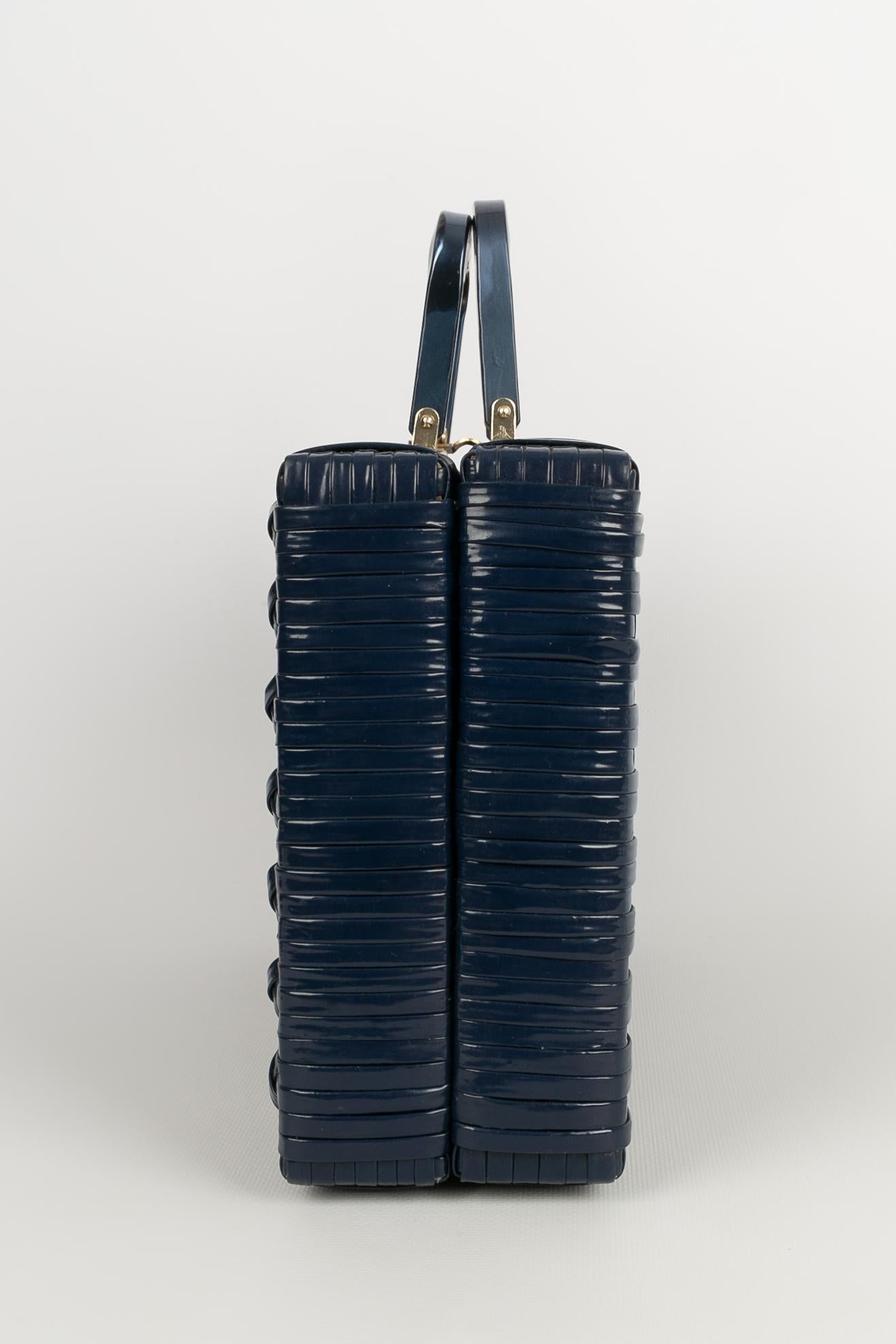 Blue vintage bag In Good Condition For Sale In SAINT-OUEN-SUR-SEINE, FR