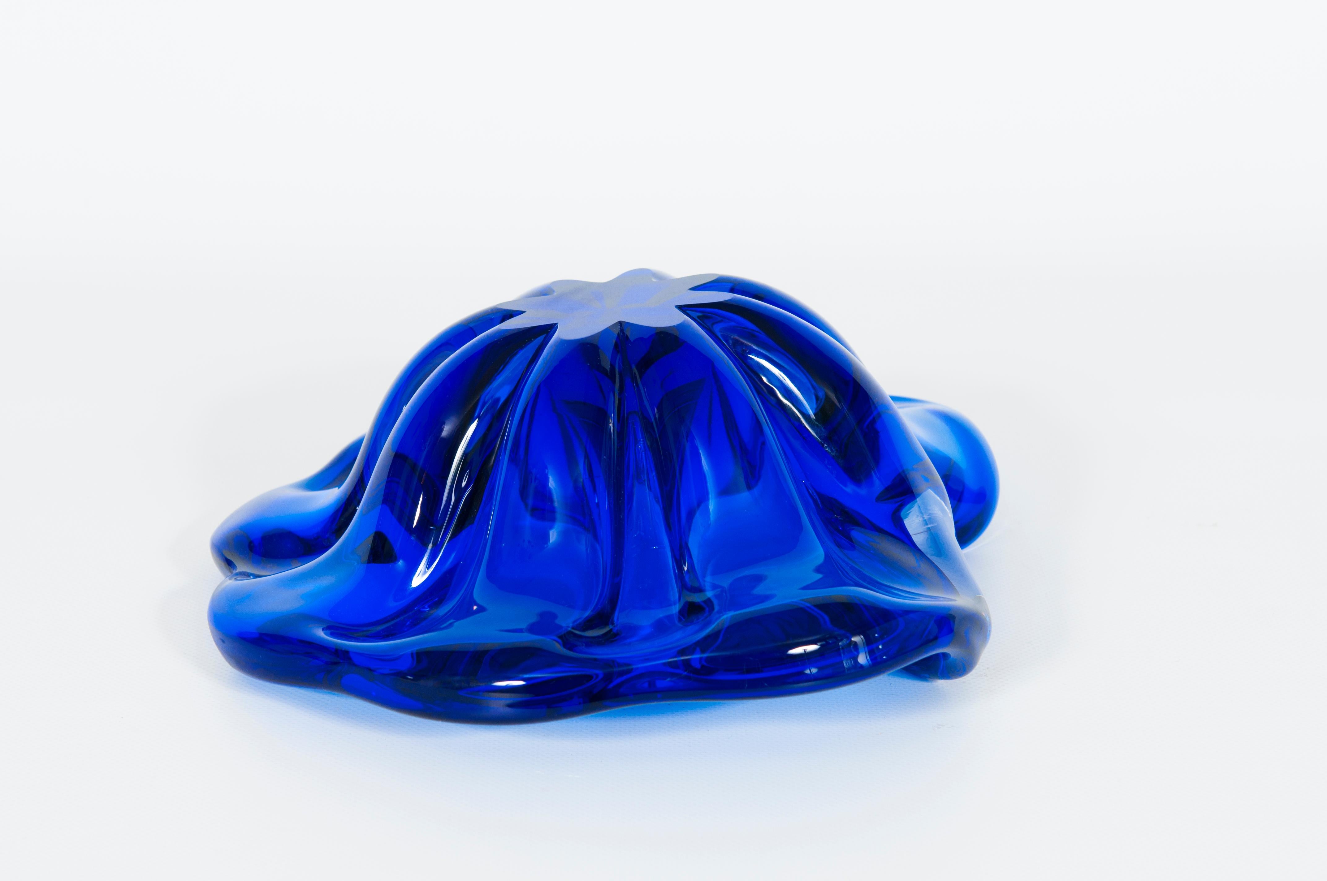Centro de mesa vintage azul de cristal de Murano de Alberto Donà, años 80 Italia Vidrio en venta