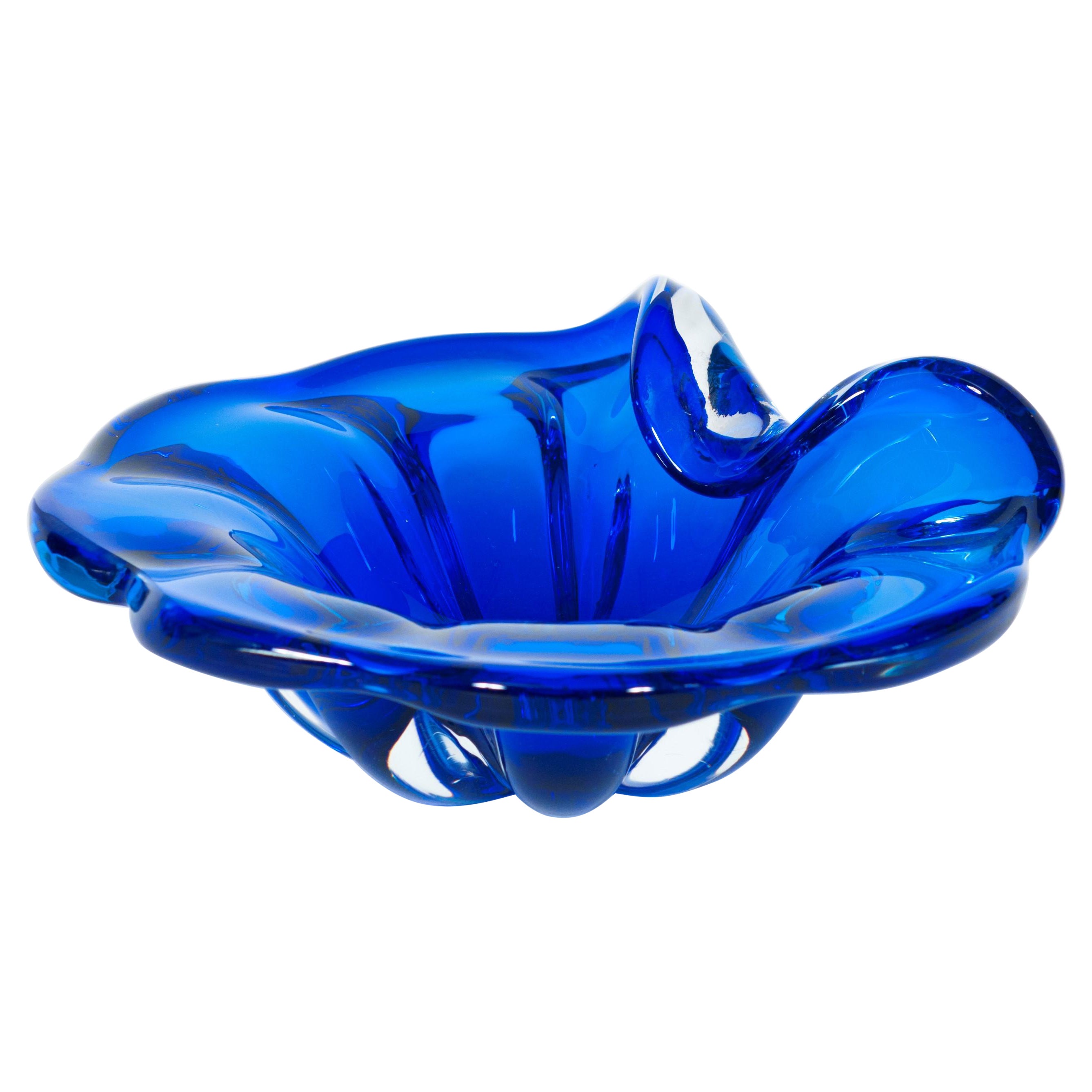 Blue Vintage Murano Glass Centerpiece by Alberto Donà, 1980s Italy