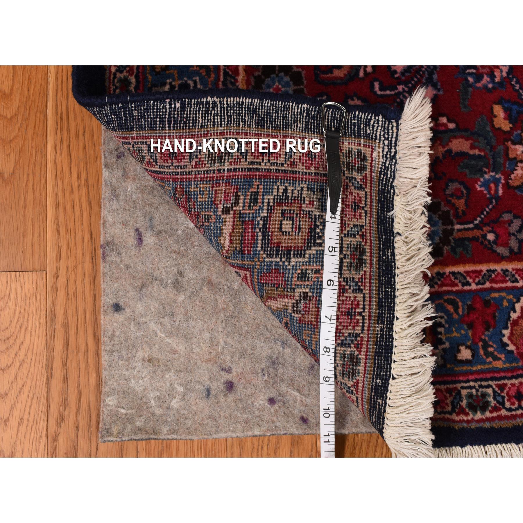 Blauer persischer Meshad-Teppich im Meshad-Medaillon-Design, handgeknüpft, Vintage im Angebot 3
