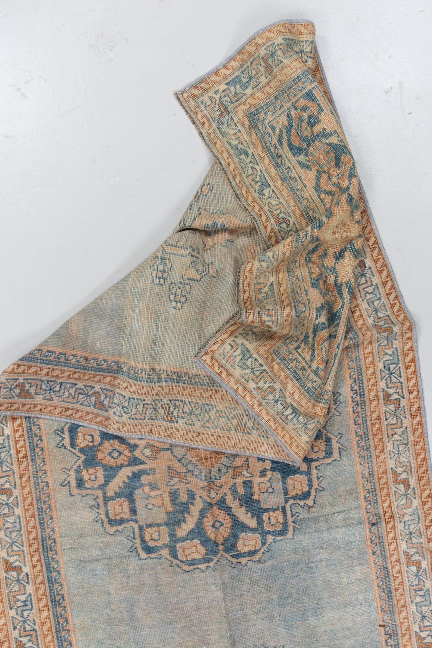 20th Century Blue Vintage Persian Runner Rug For Sale