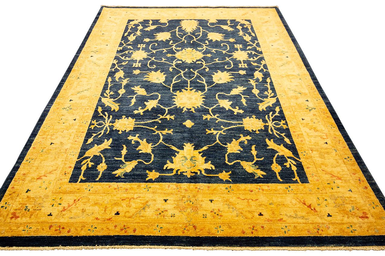 Pakistanais Tapis bleu vintage 