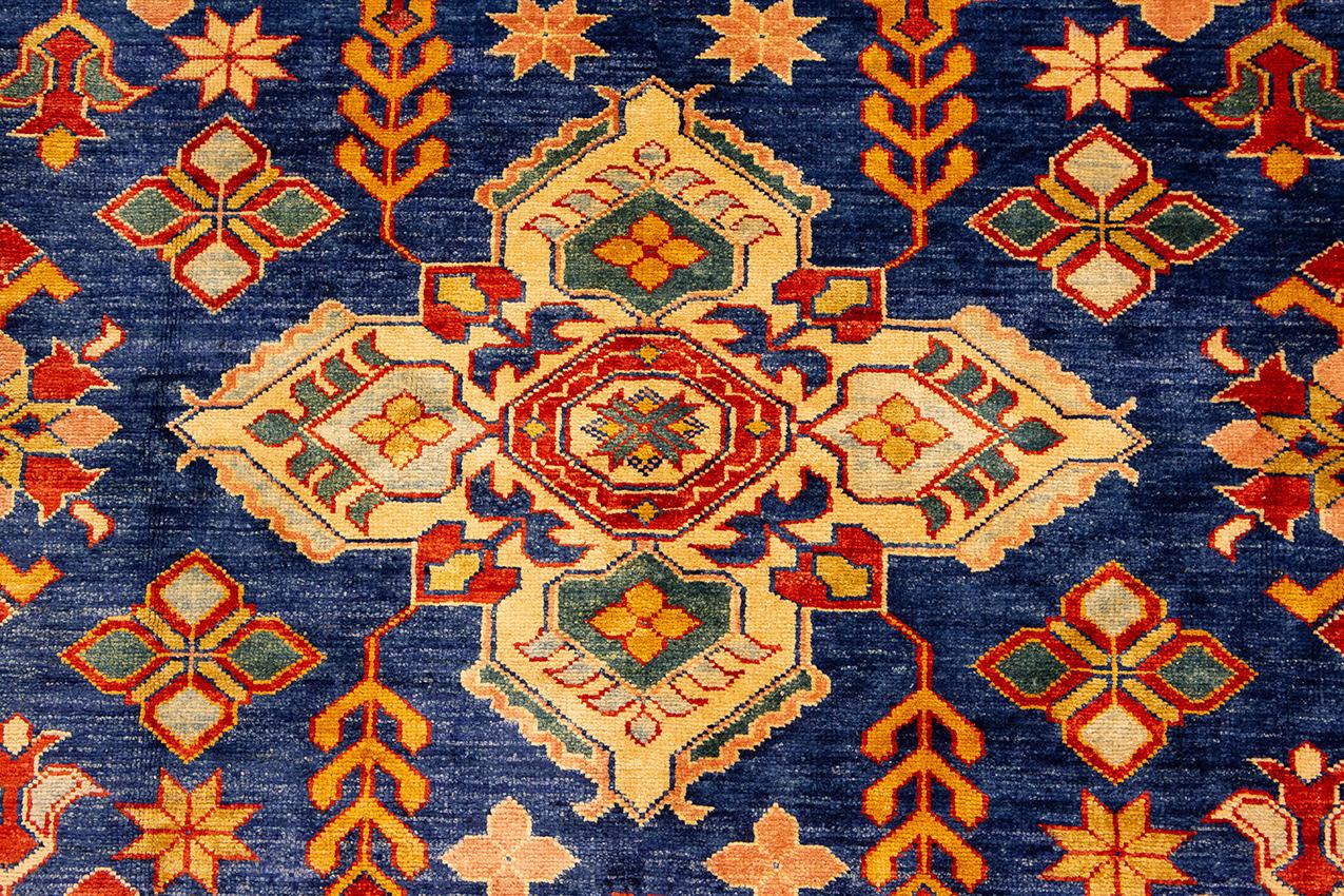 Blue Vintage Rug Uzbek Royal For Sale 1
