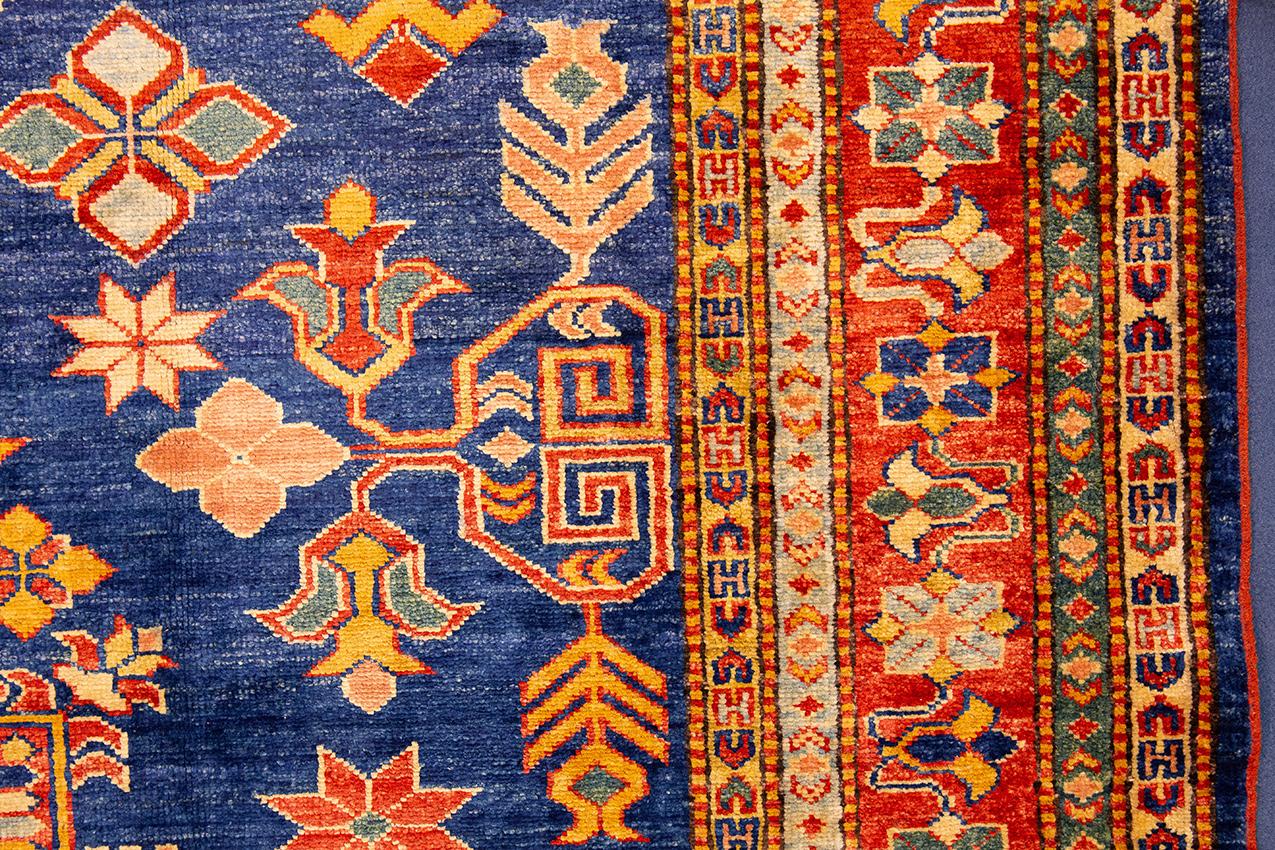 Blue Vintage Rug Uzbek Royal For Sale 2