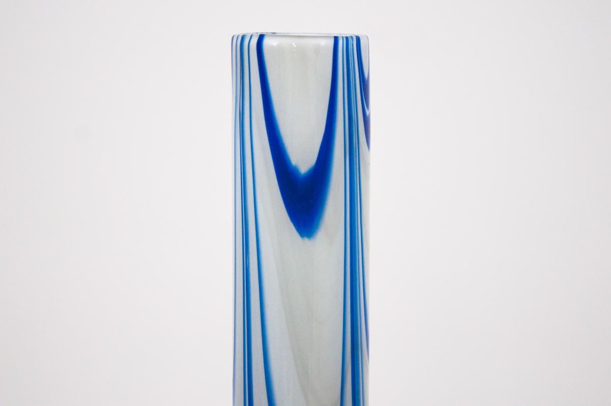 Mid-Century Modern Blue Vintage Vase, Poland, 1960s