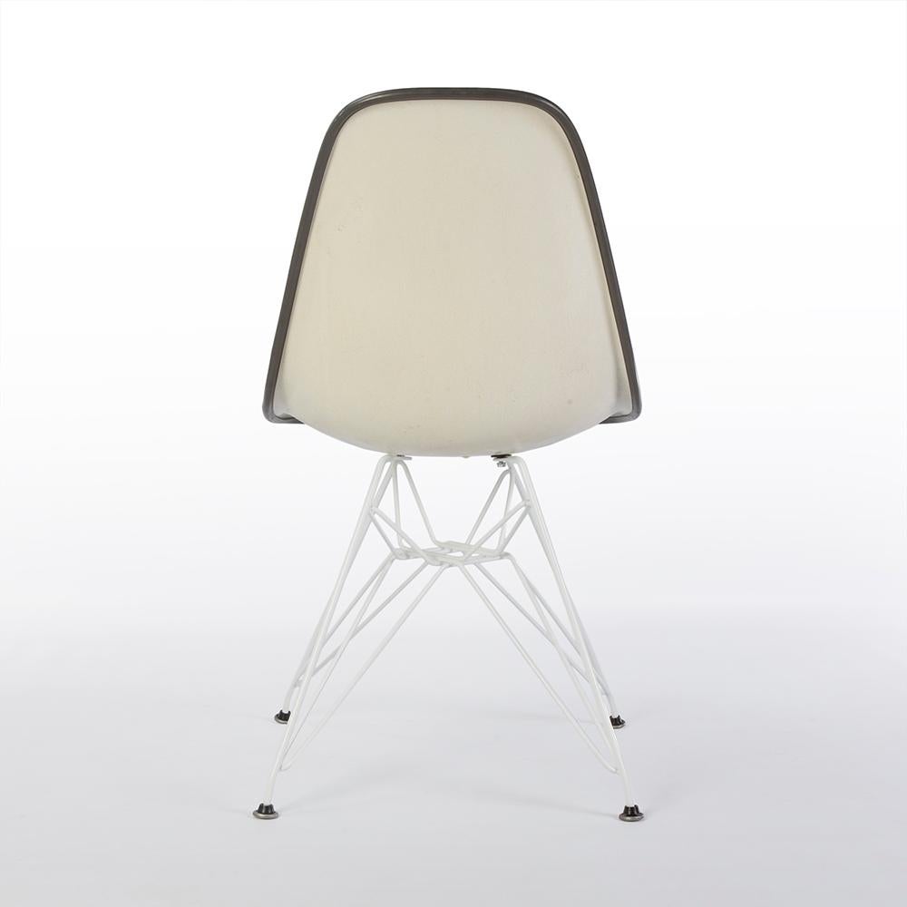 American Blue Vinyl Herman Miller Original Vintage Eames DSR Side Shell Chair For Sale