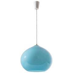 Blue Vistosi Glass Pendant by Alessandro Pianon, 1960s