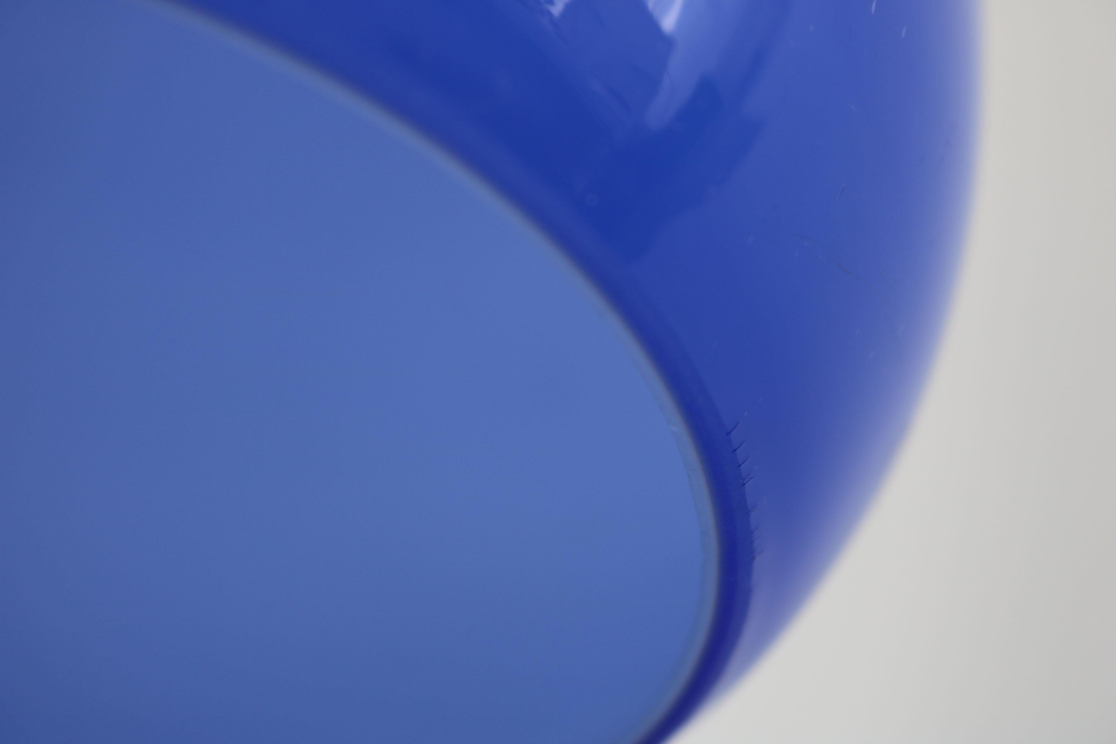 Italian Blue Vistosi Glass Pendant, Italy 1950s For Sale