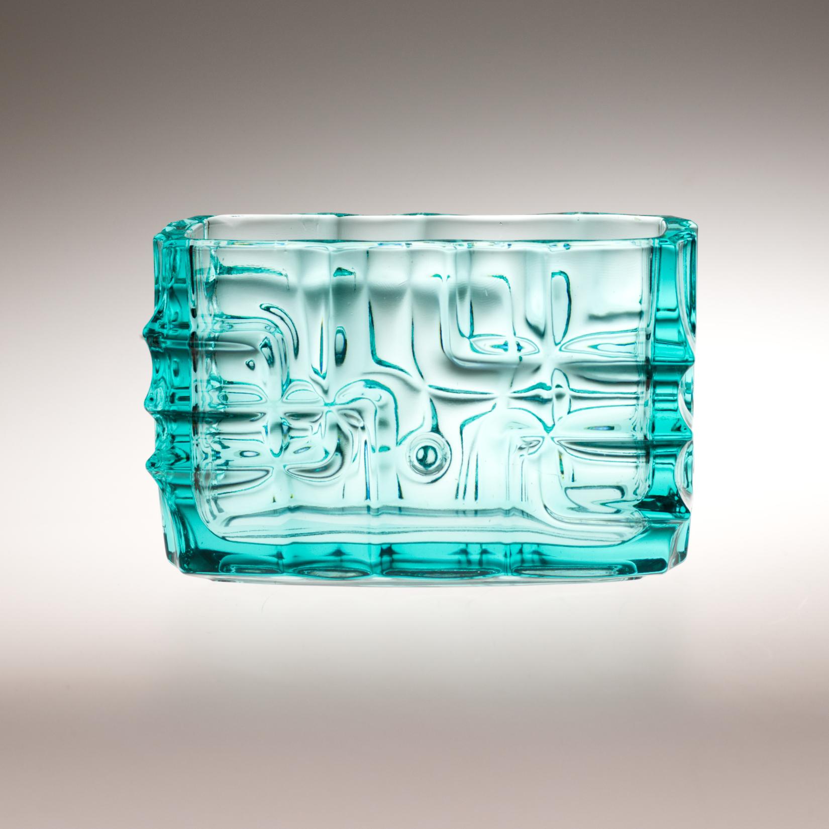 Tchèque Jardineries en verre bleu de Vladislav Urban Glass pour Sklo Union Rosice, Tchécoslovaquie 1968 en vente