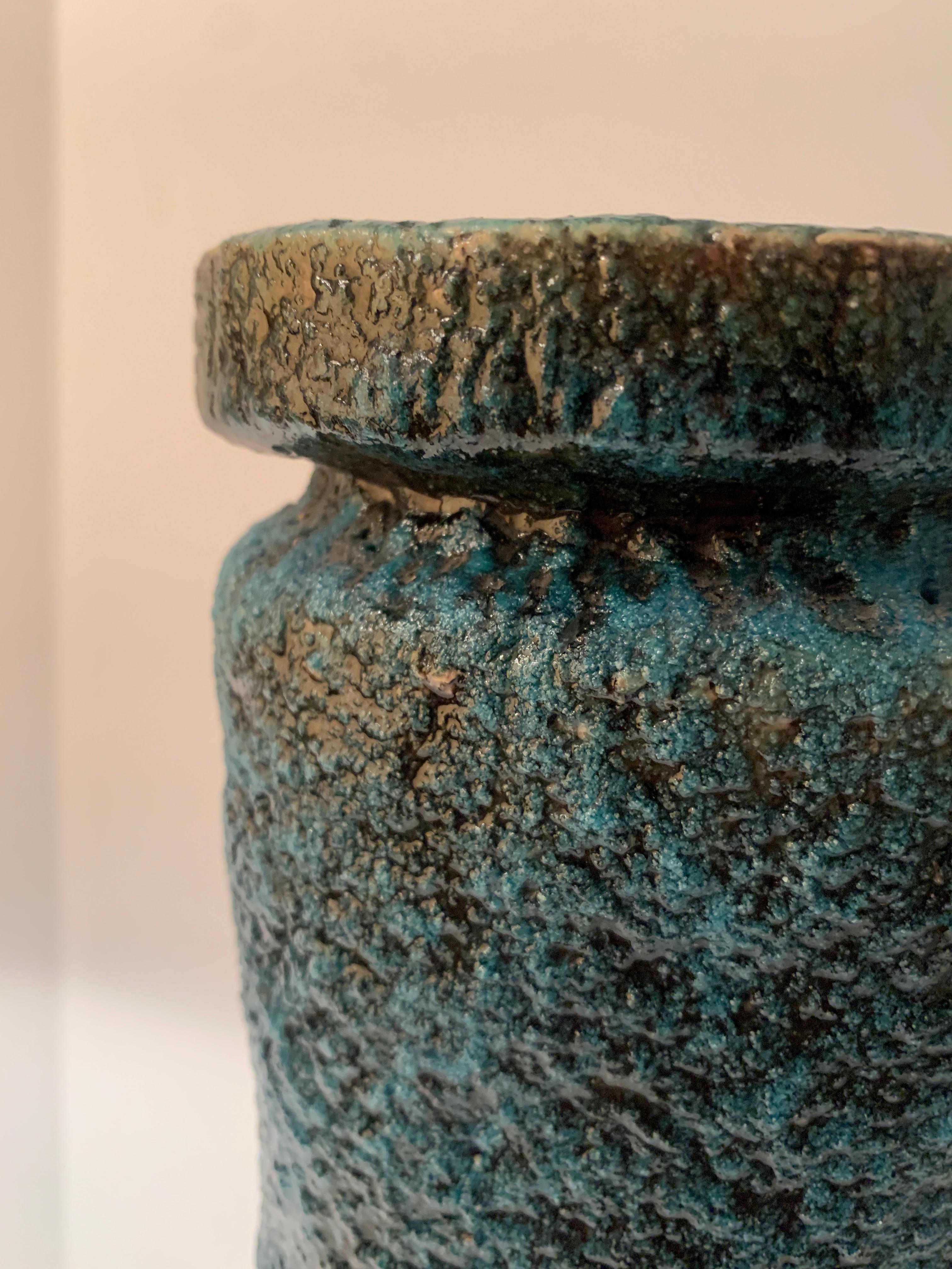 Blue Volcanic Glazed Vase 4