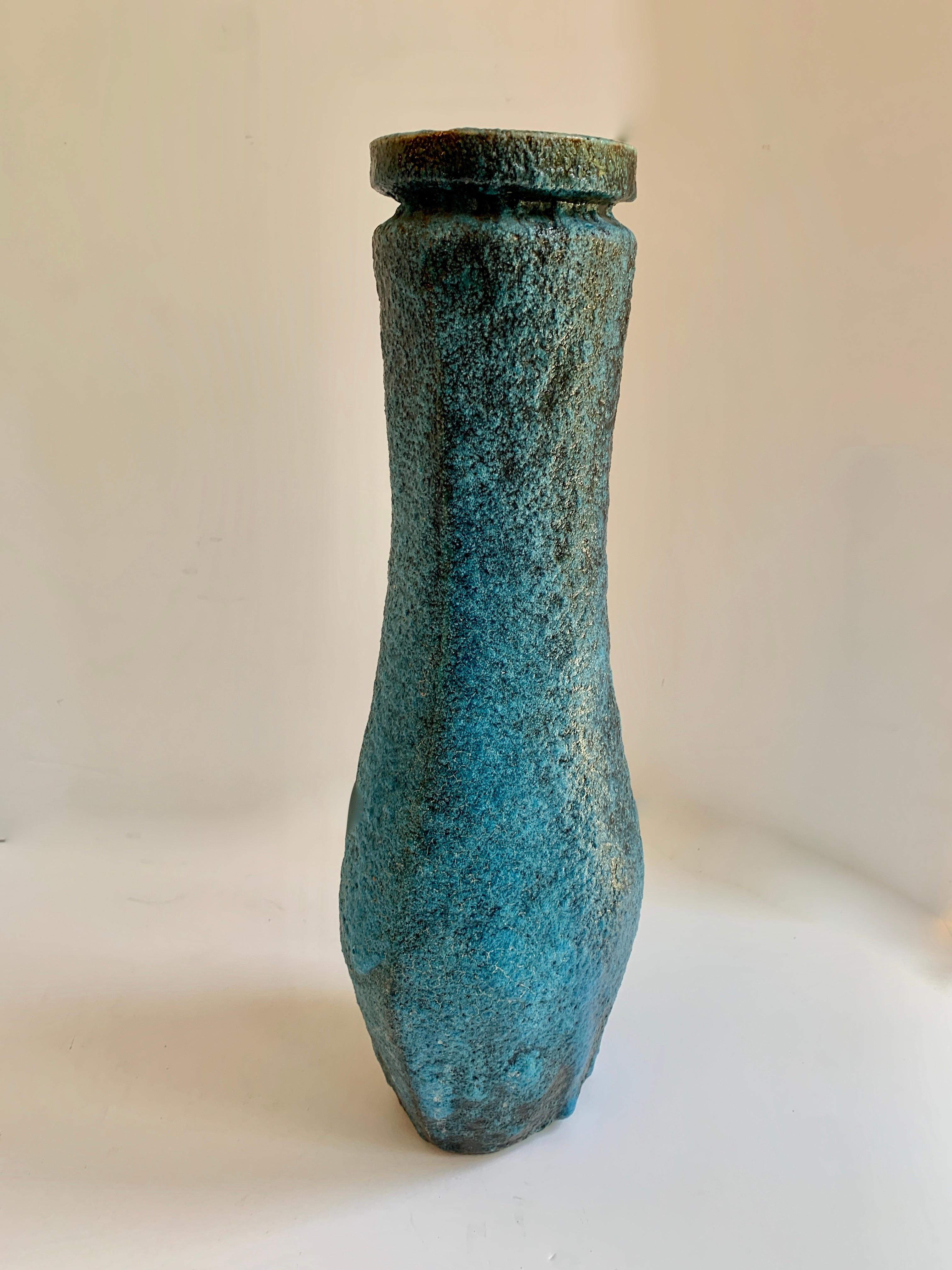 Pottery Blue Volcanic Glazed Vase