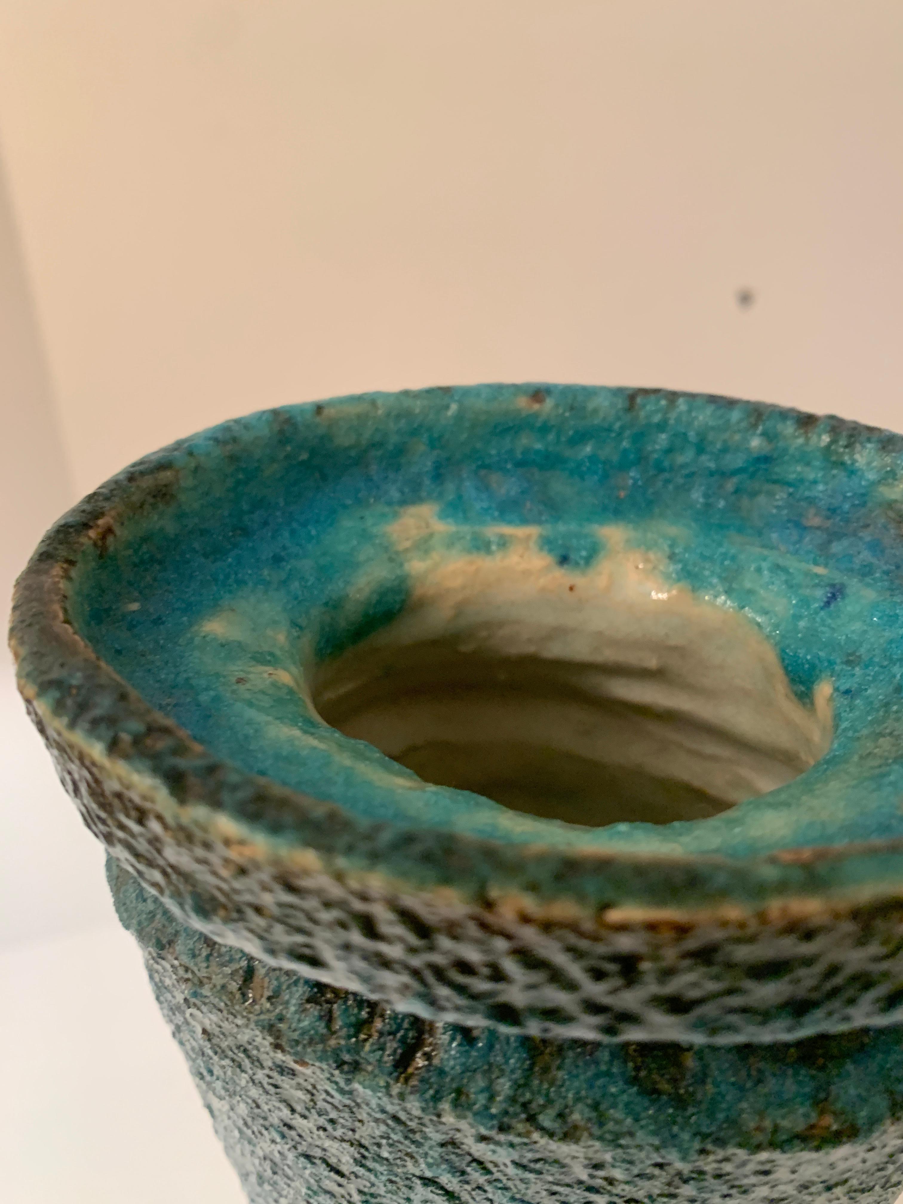 Blue Volcanic Glazed Vase 3