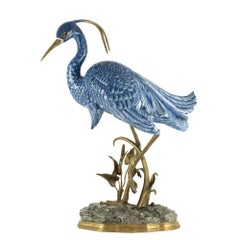 Scultura di trampolieri blu