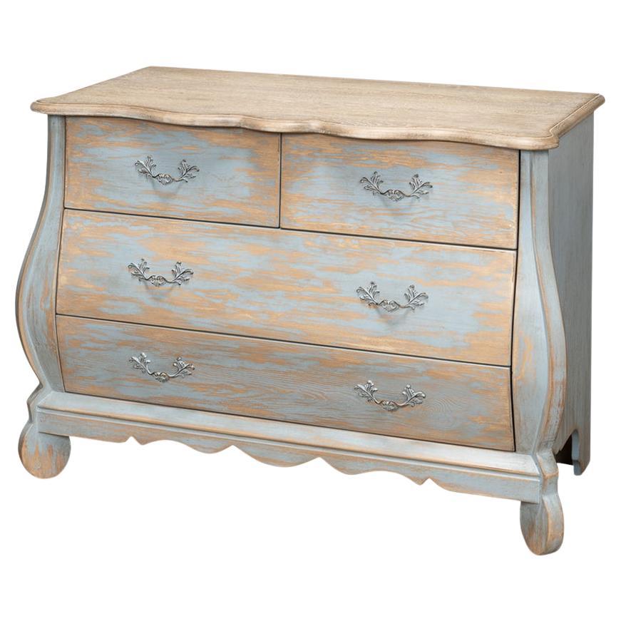 Blue Washed French Country Commode For Sale