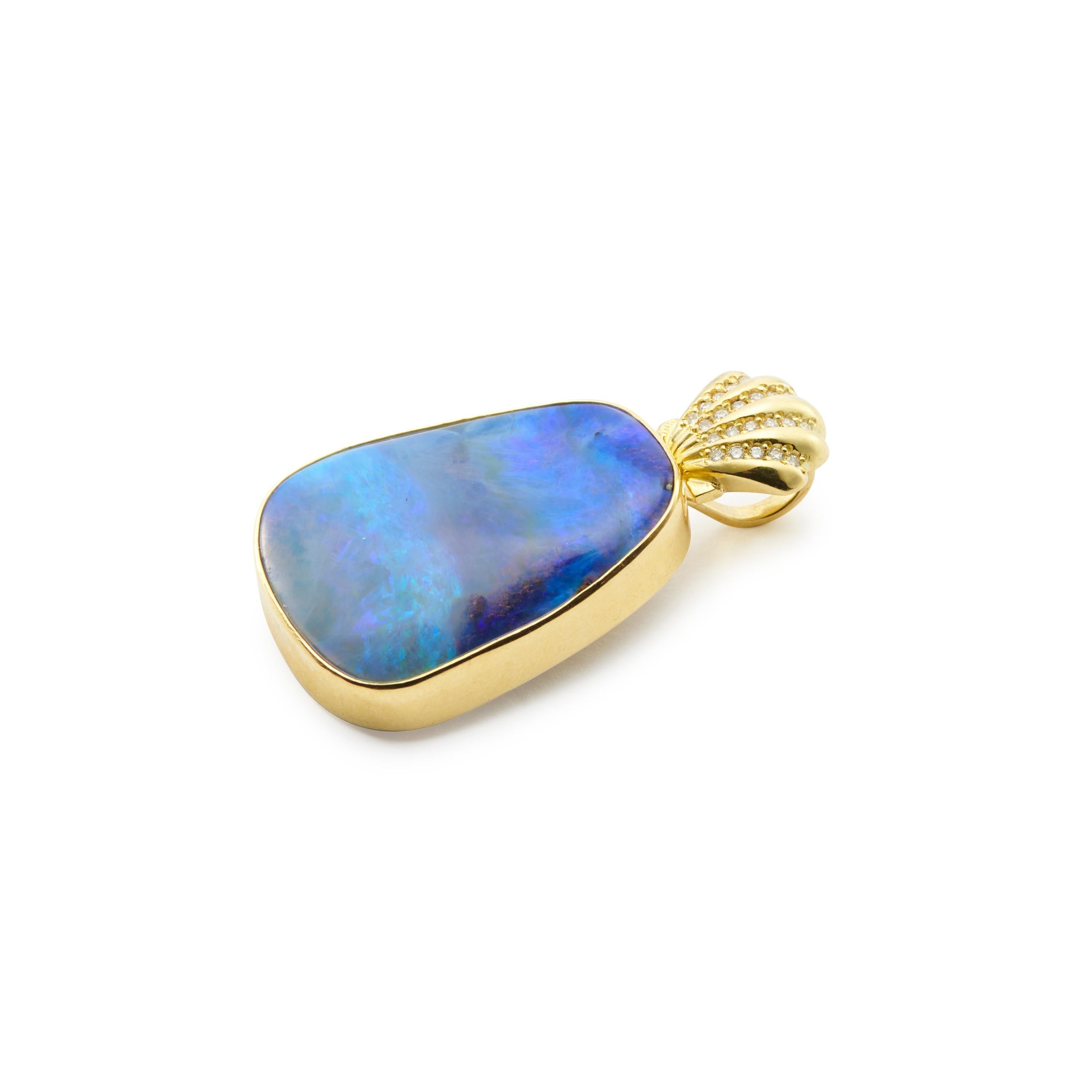 boulder opal pendant blue nile