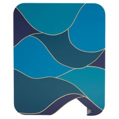 Blue Wave Cabinet, Organic Pattern