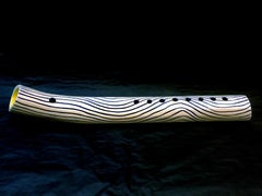 Blue Wave Hand-Built Ceramic Menorah by Re/Press Editions - Large