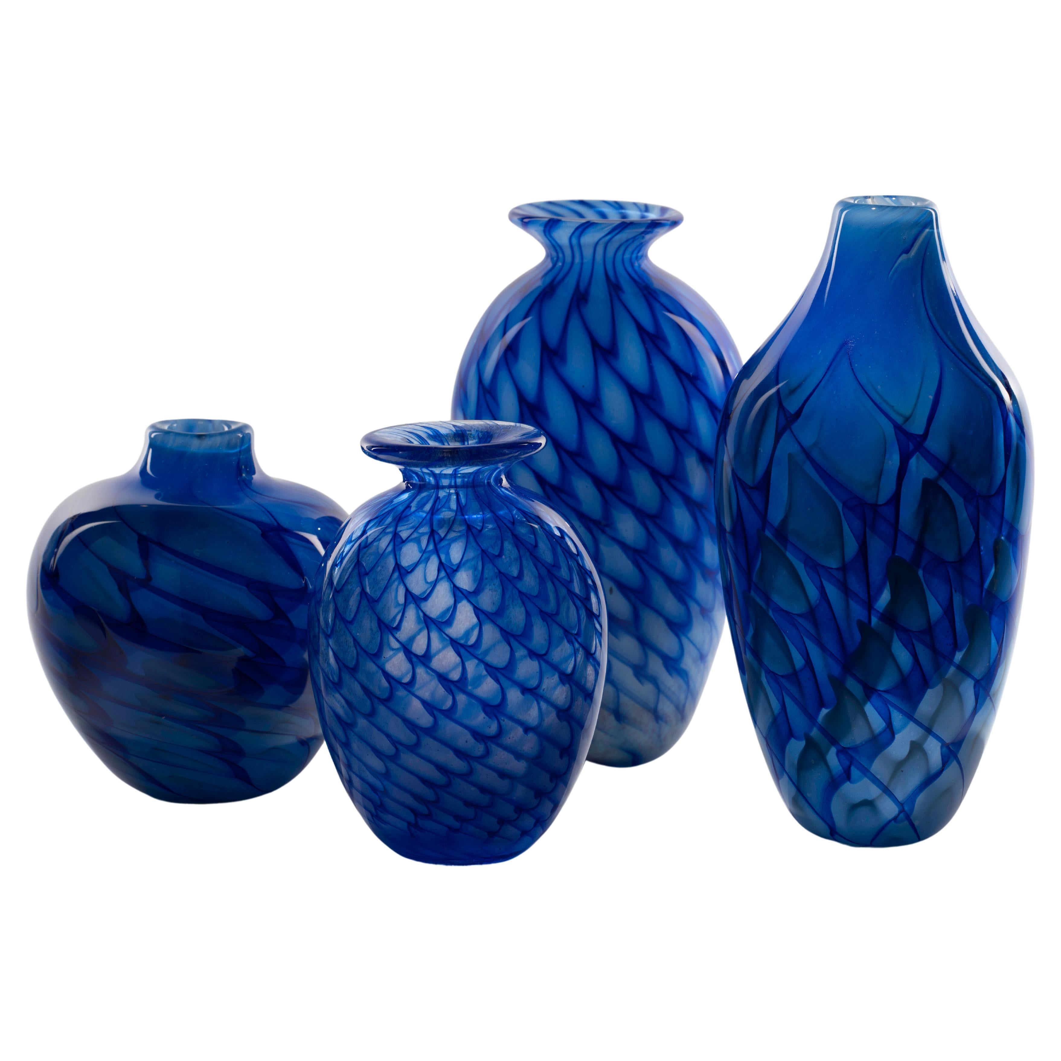 Blue Waves Collection, a Collection of Elegant Vases with Striking Lines For Sale