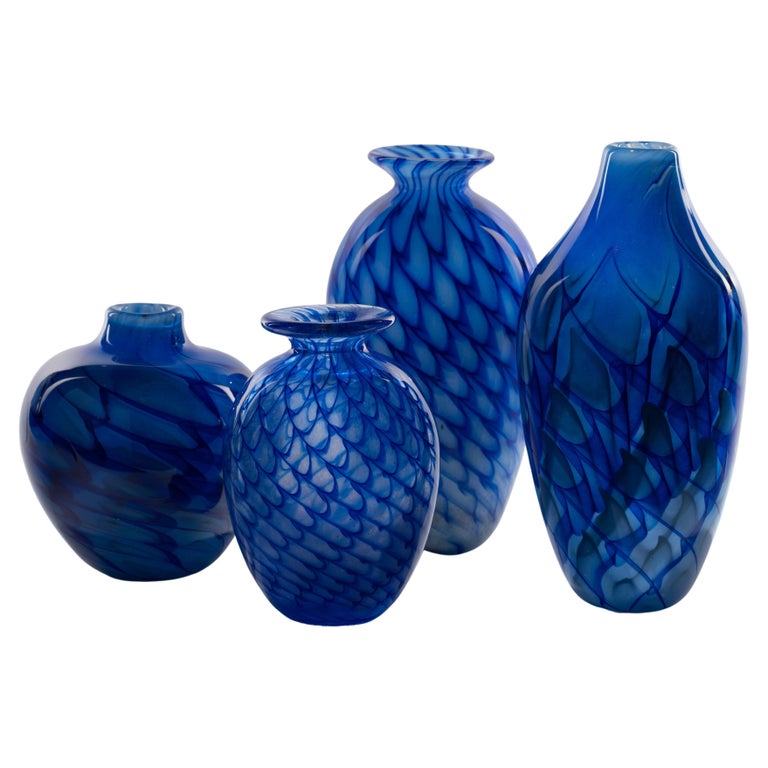 Blue Waves Collection, a Collection of Elegant Vases with Striking