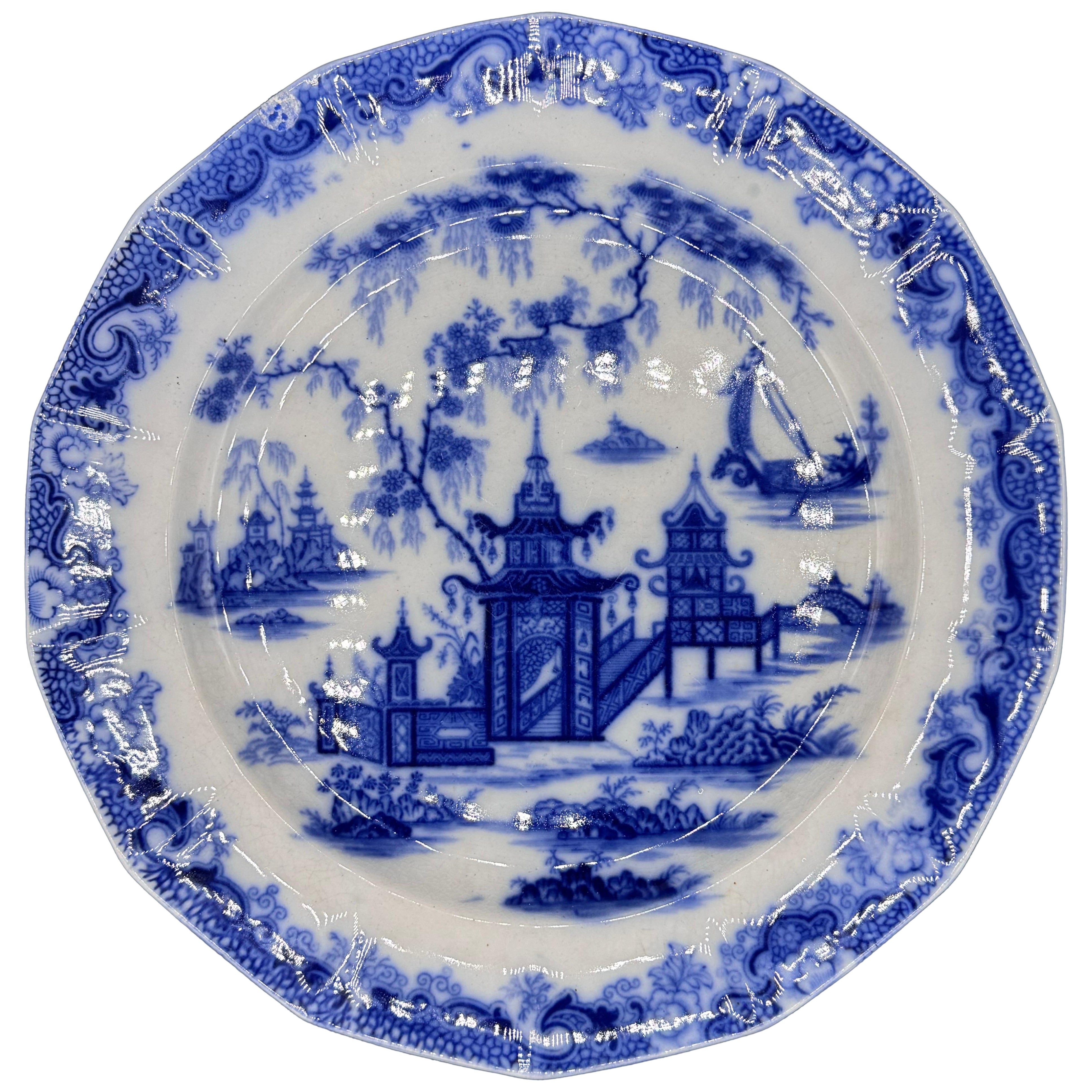 Blau-weißer 10.5 Essteller mit Whampoa-Muster