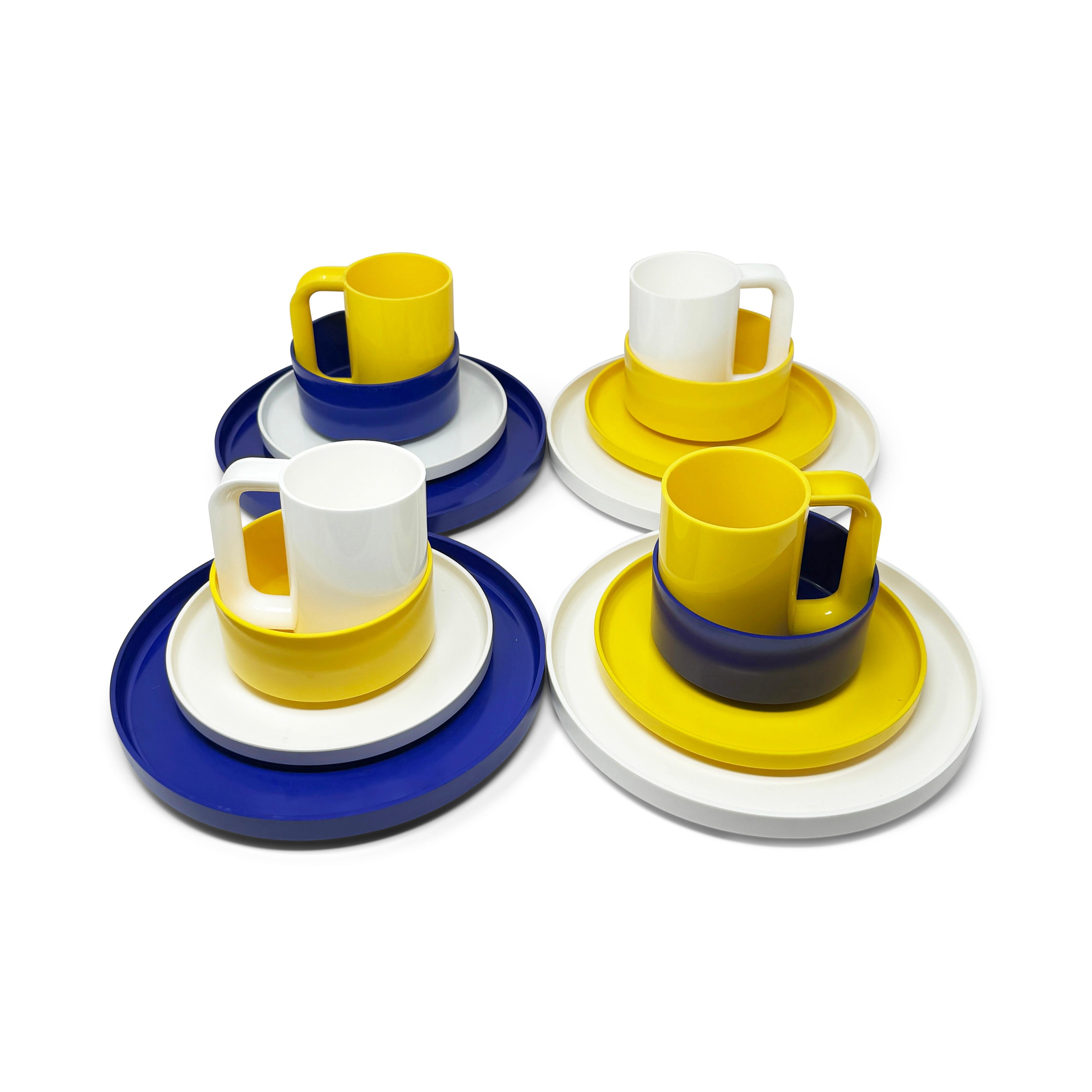 Winner of the prestigious Compasso d'Oro award for Good Design in 1964, Massimo Vignelli's iconic dinnerware for Heller (likely designed with his equally talented wife Lella) has been in near constant production for over 50 years. This is a 16 piece
