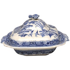 Blue and White Antique Tureen