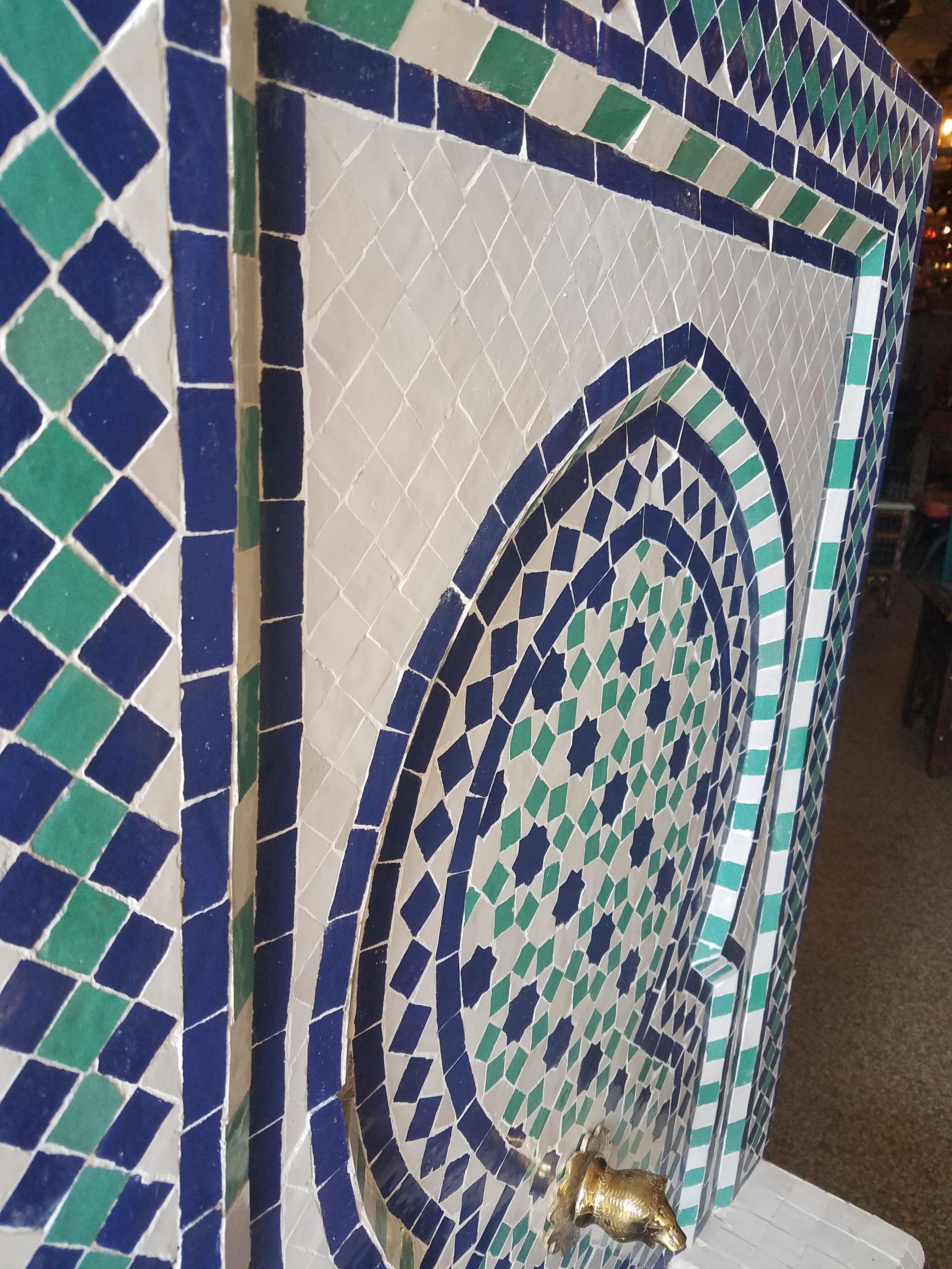 moroccan tile fountain